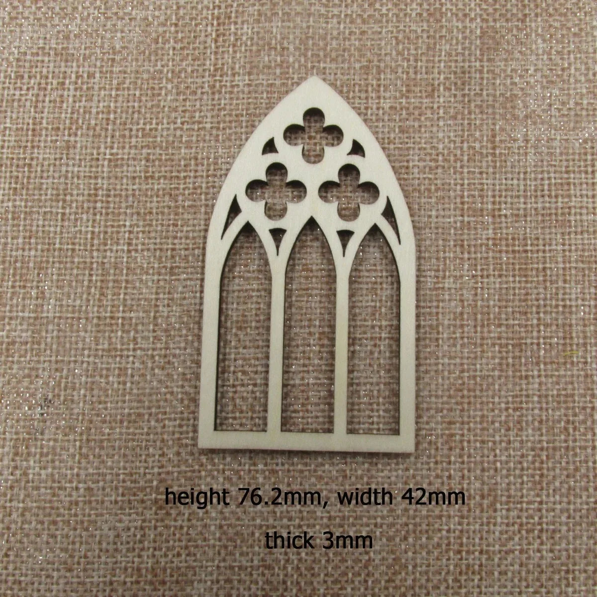 10pcs Unfinished Wood Dollhouse Windows Fairy Farmhouse Gothic Cross Windows Arched Frame For Crafts Mirror Wall Art Home Decor