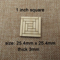 Unfinished Blank Miniature Wooden Tiles, Wood Flooring for Mini DIY Dollhouse, Furniture Crafts, 10Pcs