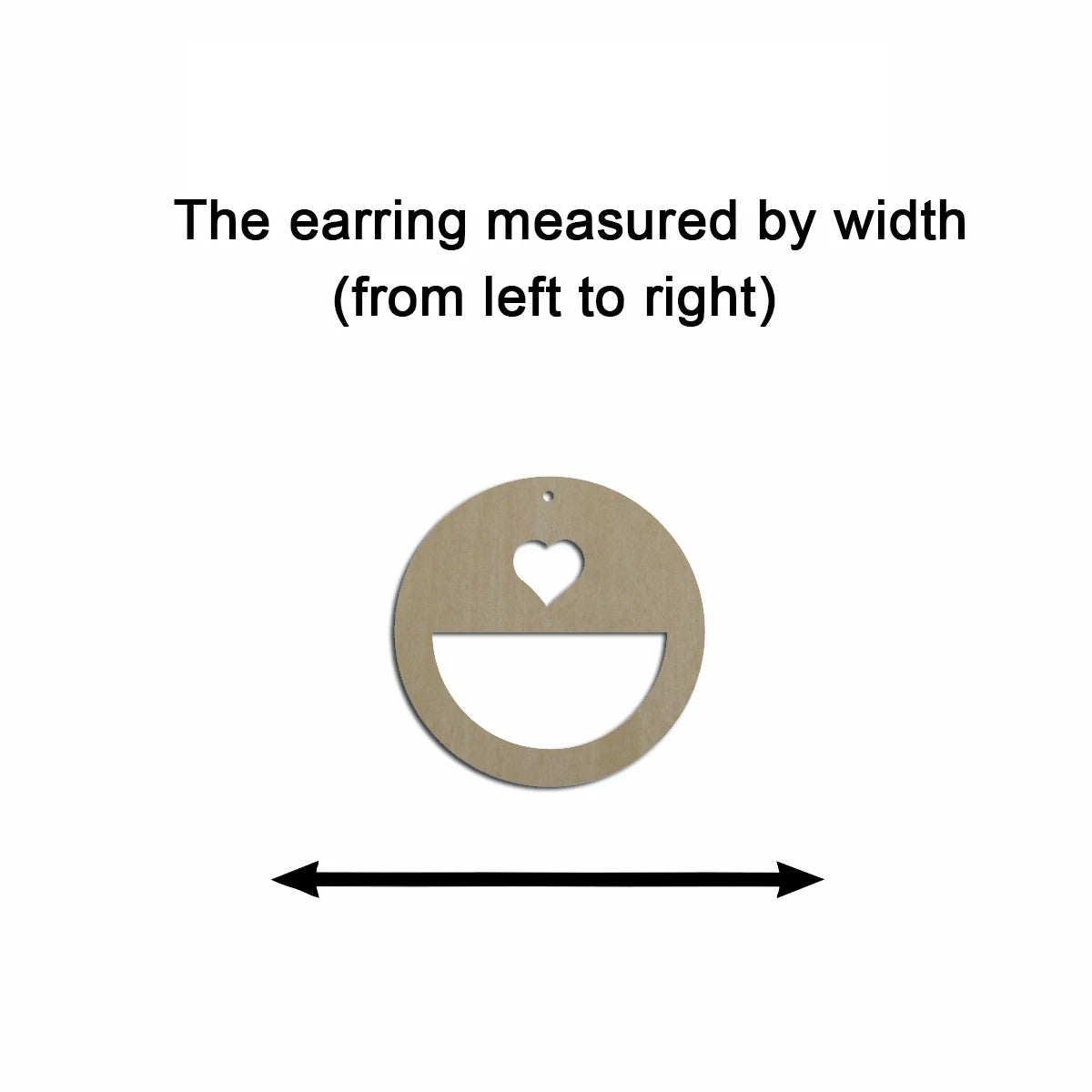 10pcs Unfinished Wood Blank Geometric Heart Circle Shape Macrame Earring Part Findings Wholesale For DIY Jewelry Making