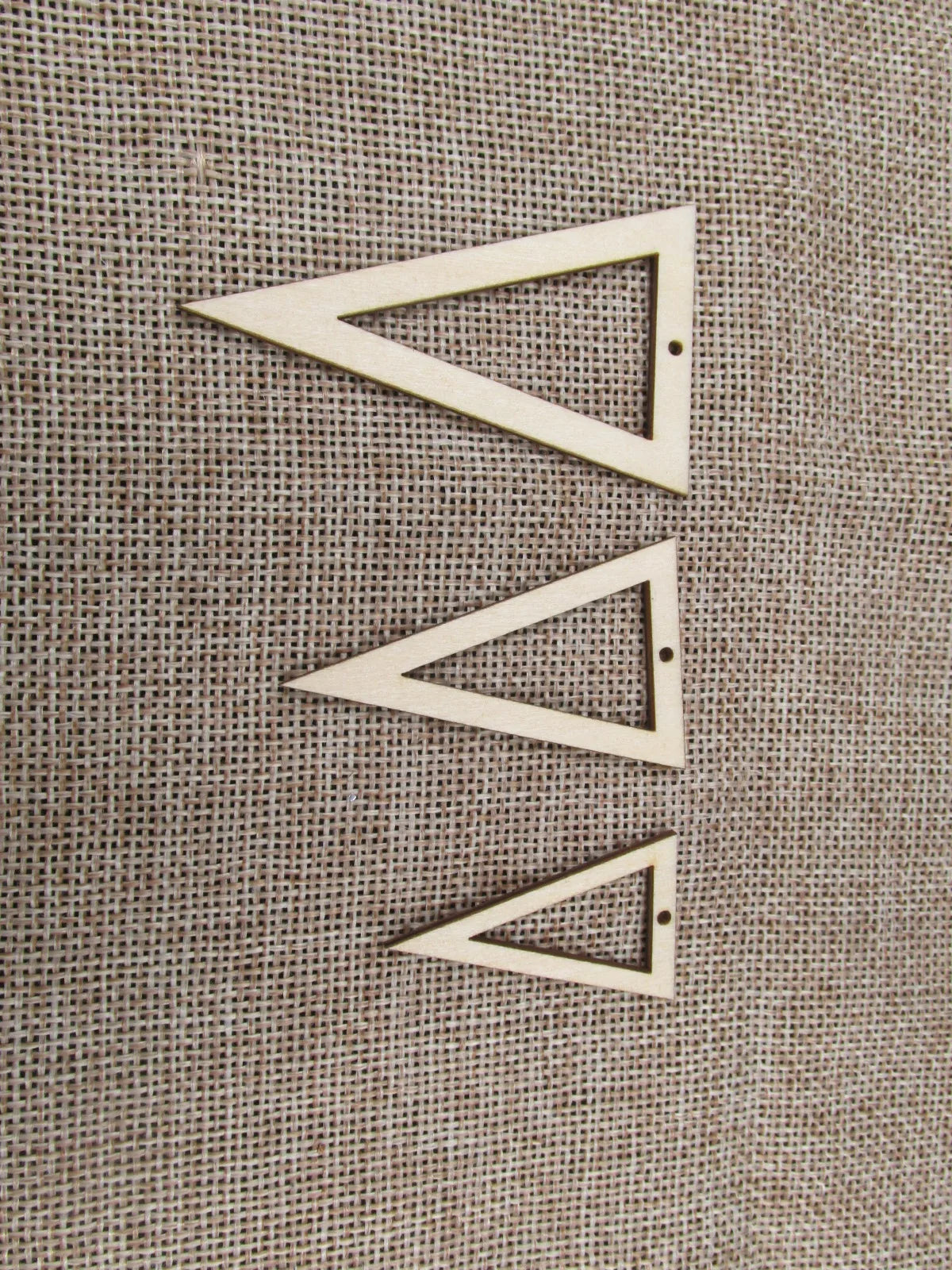 Unfinished Wood Blank Geometric Classic Triangle Shape Earring Pendant Jewelry Finding For DIY Project Making Kit