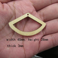 10pcs 1.75 Width Unfinished Wooden Blanks Fan Arch Macrame DIY Earrings Findings Accessories Supplies