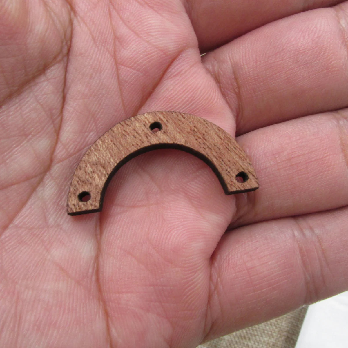 6 Pcs Unfinished Blank Wooden Arc Rainbow Shape Cutout Wood Connector For Necklace Earring Pendant  DIY Making Jewelry