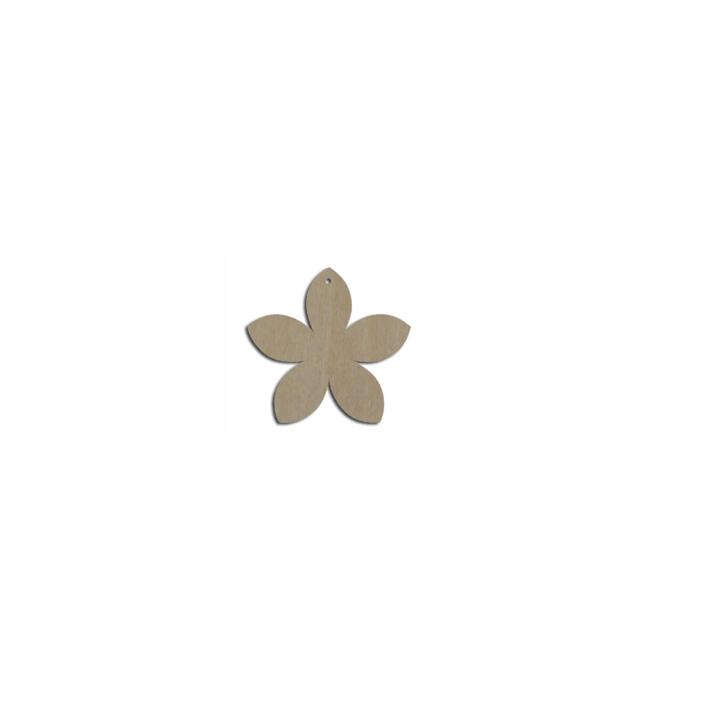 10pcs Unfinished Blank Wood Hawaiian Plumeria Flower Jewelry Charm Bracelet Pendant Cutout Shape For Women Earring Finding