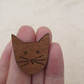 Wooden Animals Cat Charm Jewelry Findings Making Unfinished Blank Solid Wood For DIY Brooch  Earrings Charms