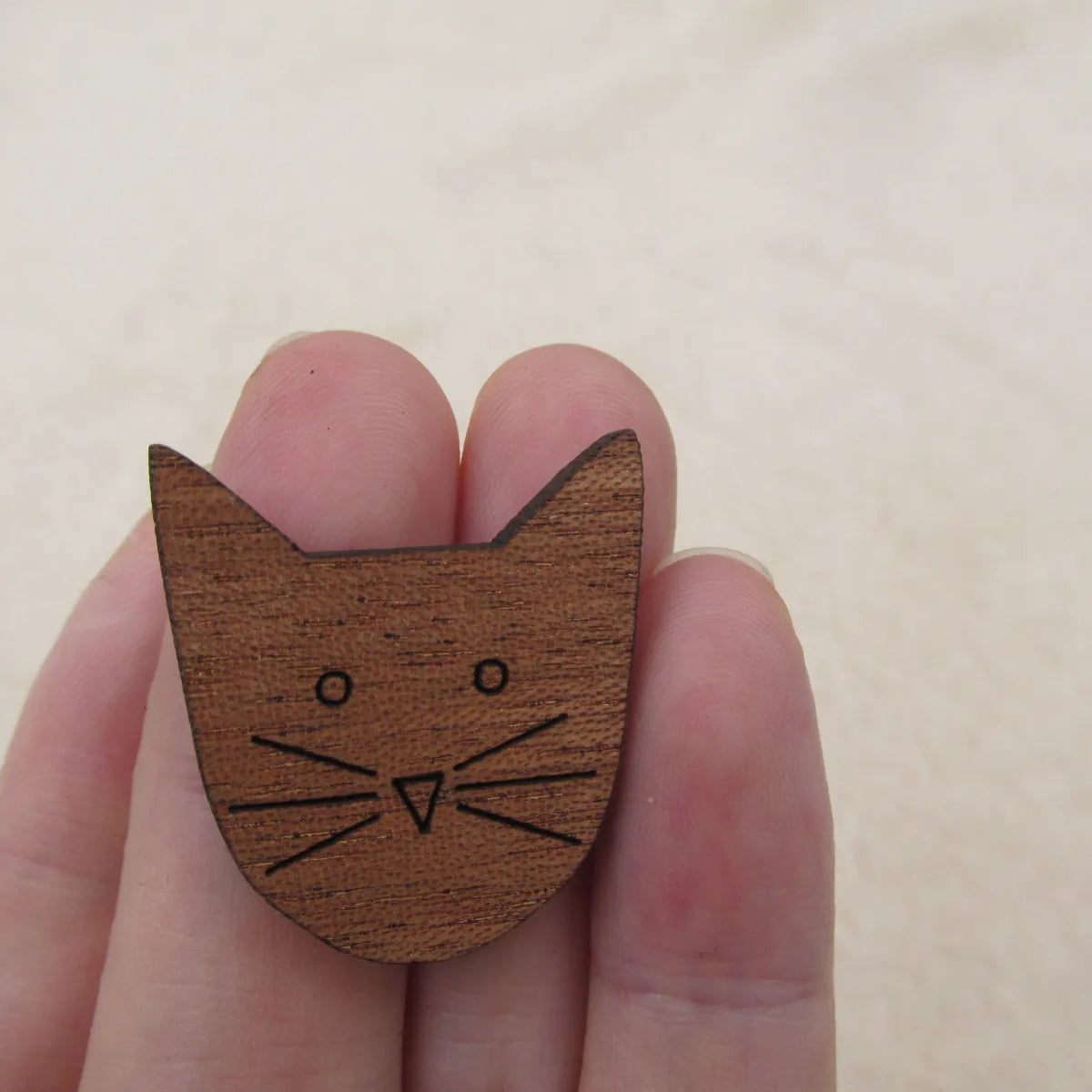 Wooden Animals Cat Charm Jewelry Findings Making Unfinished Blank Solid Wood For DIY Brooch  Earrings Charms