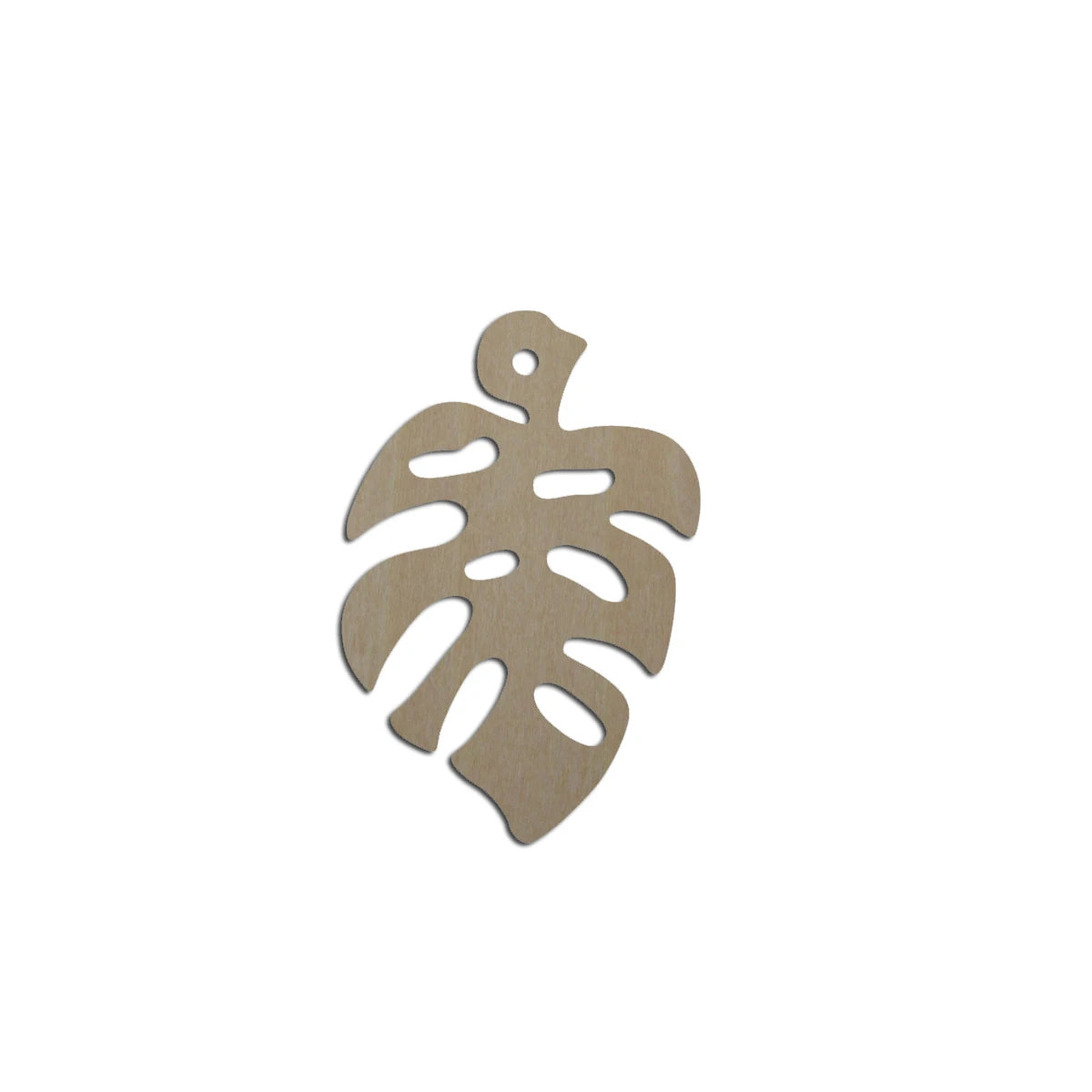 10pcs Laser Cut Unfinished Blank Wood Monstera Leaf Shape Earring Pendant Jewelry Charm Finding For DIY Making Project