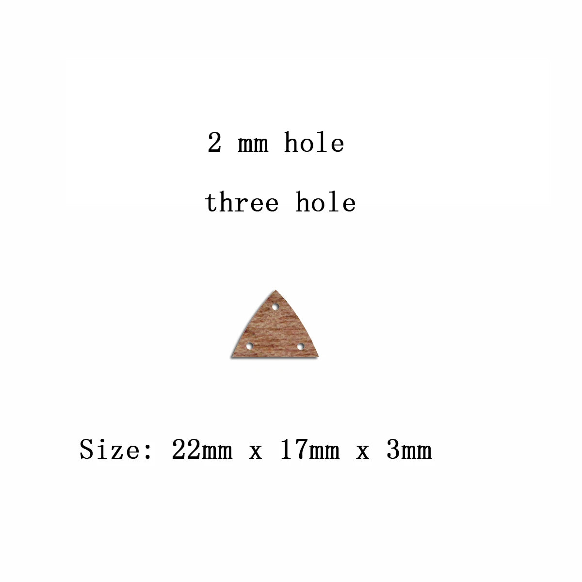 6pcs Unfinished Blank Wooden Geometric Triangle Three Holes Earring Connector Pendant for Jewelry Making DIY Crafting