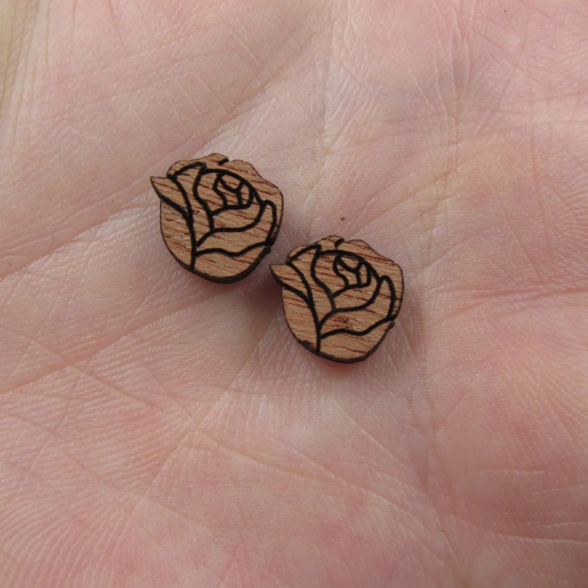 5 Pair Unfinished Blank Wooden Broccoli Cabochon Wood Greens Vegetable Leaf Shape Cutouts For DIY Craft Earring Stud