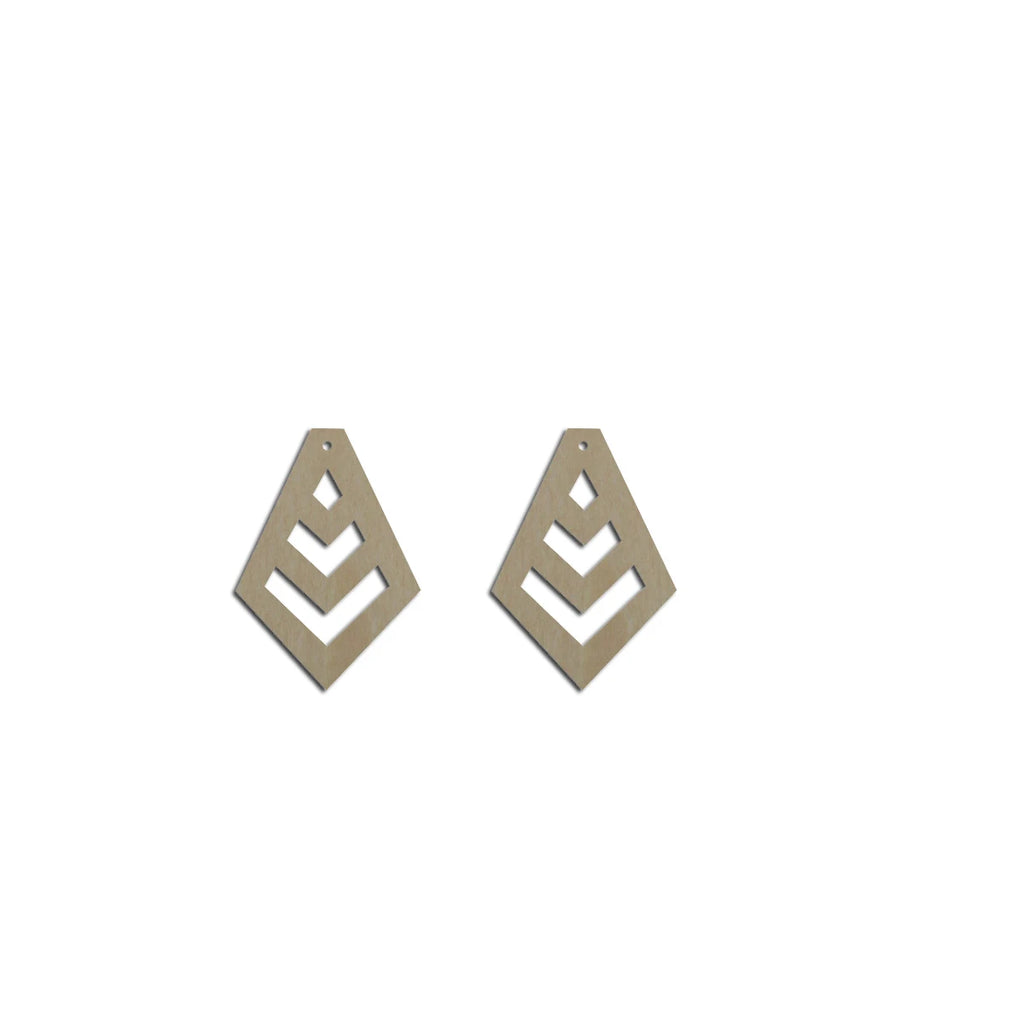 10pcs Unfinished Wood Blanks Geometric Tie Shape Macrame Earring Part Findings Accessories Wholesale For DIY Jewelry Making