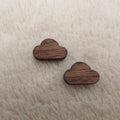 Tiny Wood Lightning Cloud Raindrop Cabochon Accessories Unfinished Blank Wooden Charms For  Earring Stud Making
