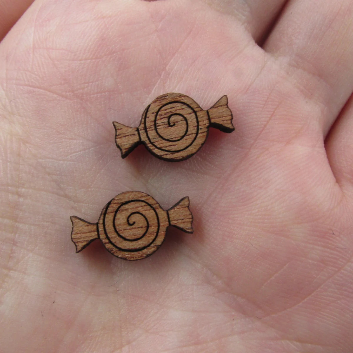 5 Pair Unfinished Blank Foods Wood Cabochon Candy Wooden Shape Charms Pendant For DIY Jewerly Earrings Suppliers