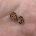 5 Pair Unfinished Blank Foods Wooden Fruits Pear Strawberry Grape Cabochon Wood Shape Cutouts For DIY Craft Earring Stud