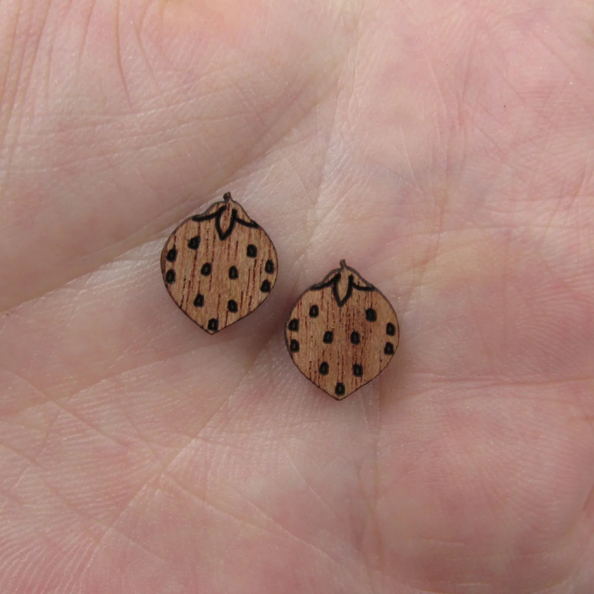 5 Pair Unfinished Blank Foods Wooden Fruits Pear Strawberry Grape Cabochon Wood Shape Cutouts For DIY Craft Earring Stud
