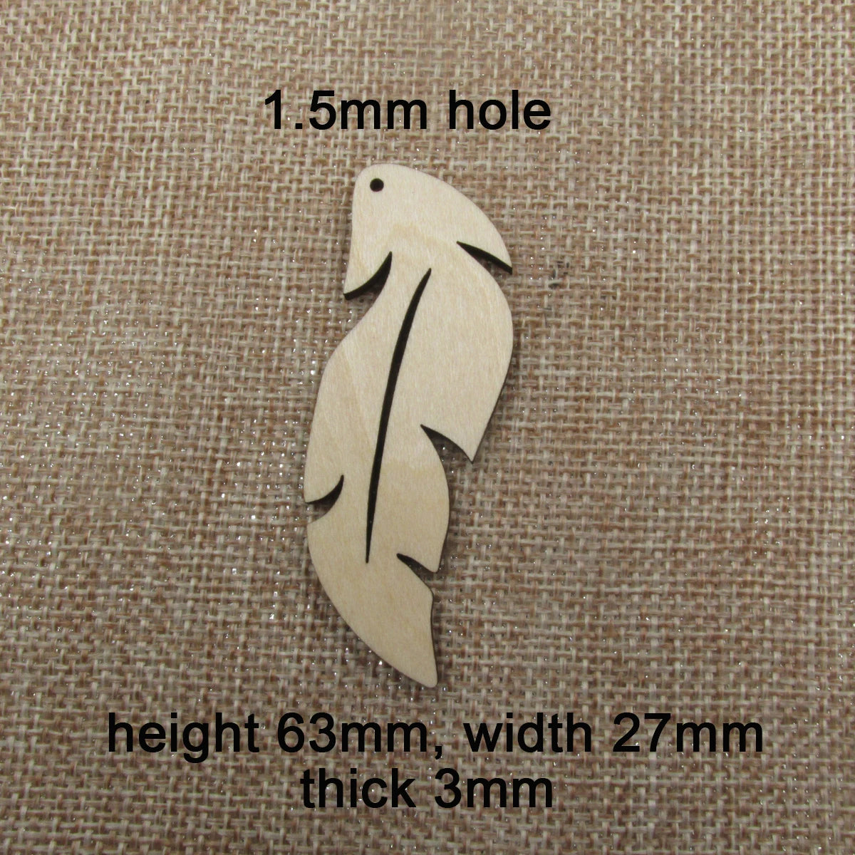 10pcs Unfinished Blanks Laser Cut Wood Hollow Feather Long Earrings Fashion For DIY  Jewelry Findings