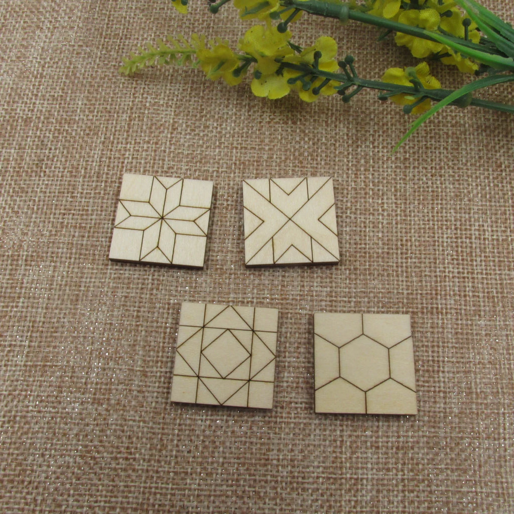 10 Pcs Unfinished Miniature Wooden Flooring Tiles, DIY Dollhouse, Furniture Crafts, Remodeling, Miniature