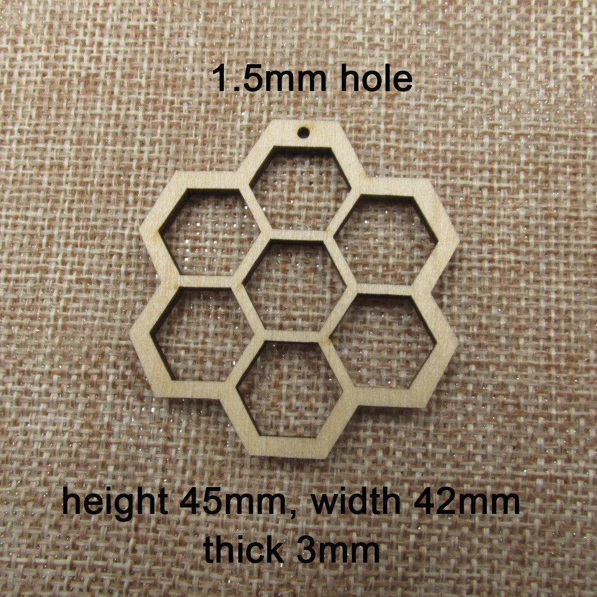 10pcs Unfinished Blanks Wooden Rectangle Hexagon Honeycomb Shape Hollow Dangle Earrings DIY Findings Jewelry