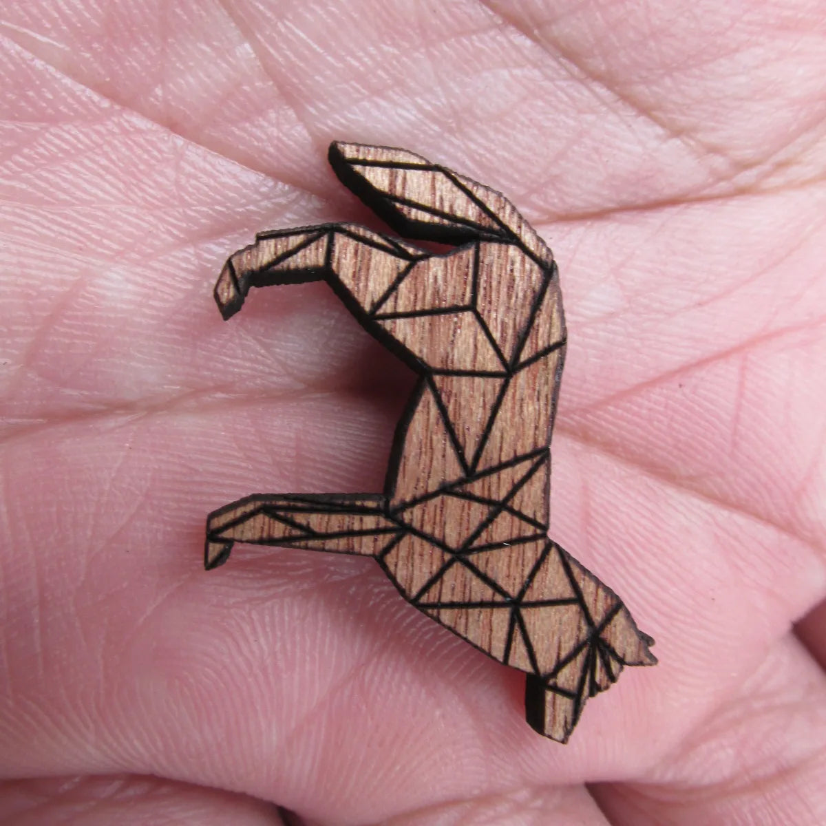 Unfinished Wooden Geometric Animal Wolf Head Part Accessory For Brooches Enamel Pin Coat Bag Jewelry Diy Making