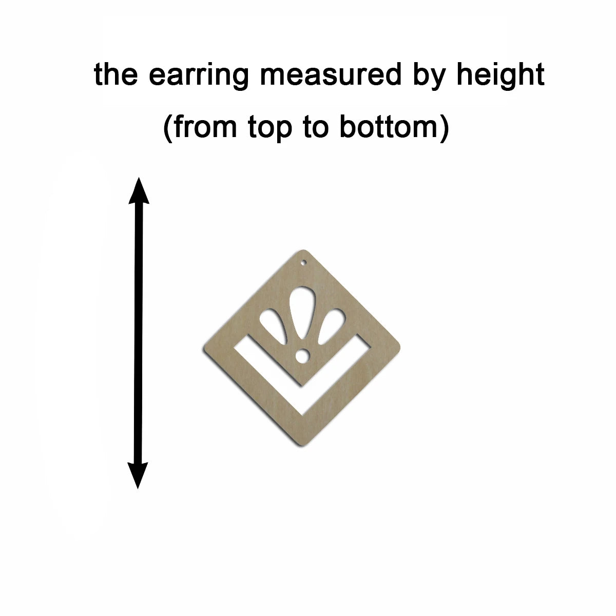 10pcs Unfinished Wood Blanks Geometric Diamond Lotus Shape Macrame Earring Part Findings Wholesale For DIY Jewelry Making