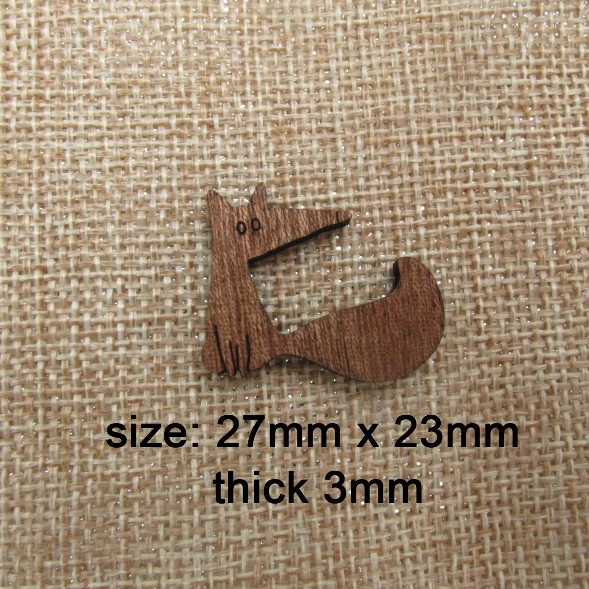 6pcs Unfinished Wooden Prince Fox Blank Charm For Jewelry Making Brooches Earring Pendant Bracelet Necklace Pin
