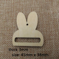 10pcs Unfinished Wood Blanks Animal Bunny Rabbit Head  Macrame For DIY Earrings Wood Findings Jewelry