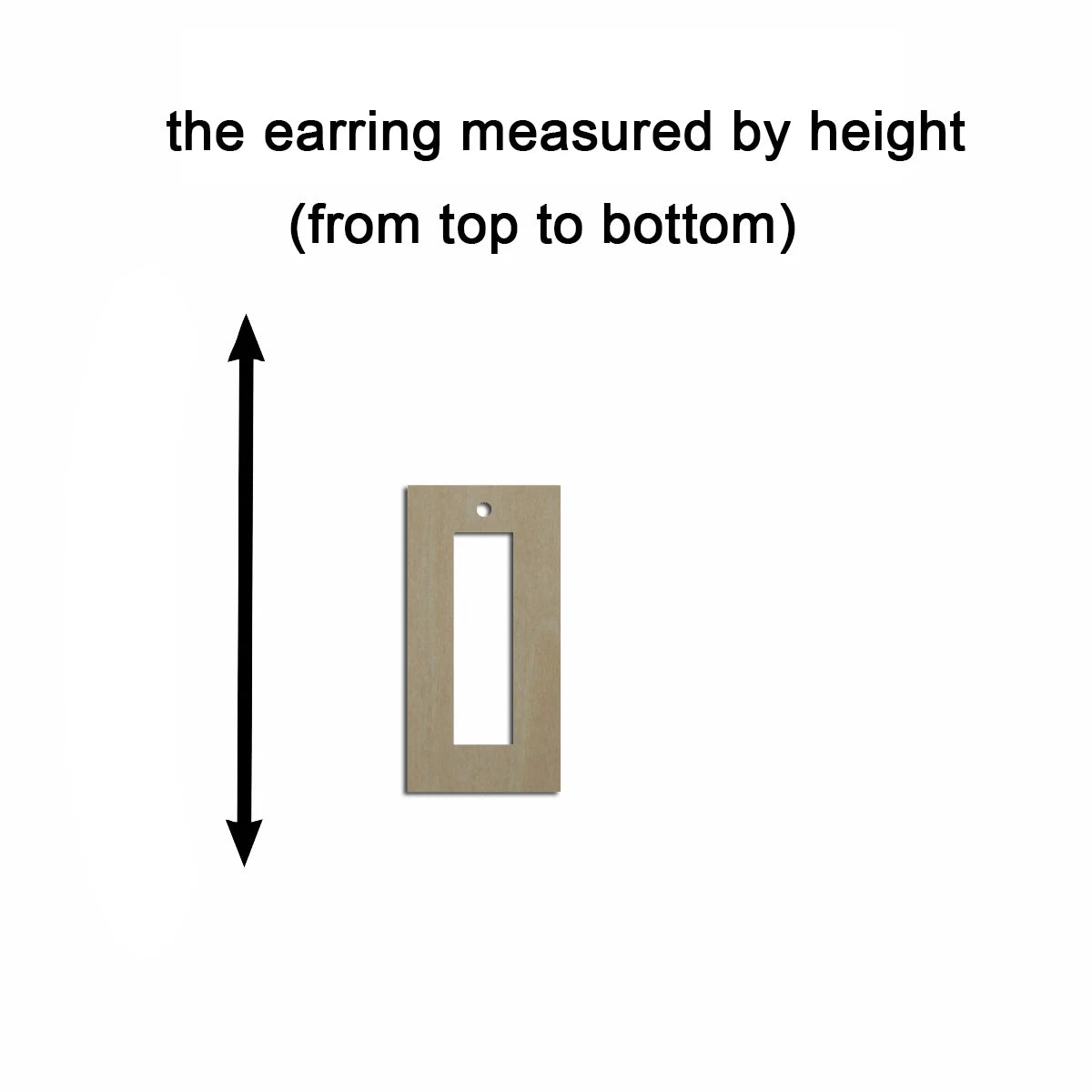 10pcs Multiple Size Unfinished Wooden Blanks 2x1 Rectangle Bar Frame Cutout Shape Dangle Earring For Jewelry Supplier