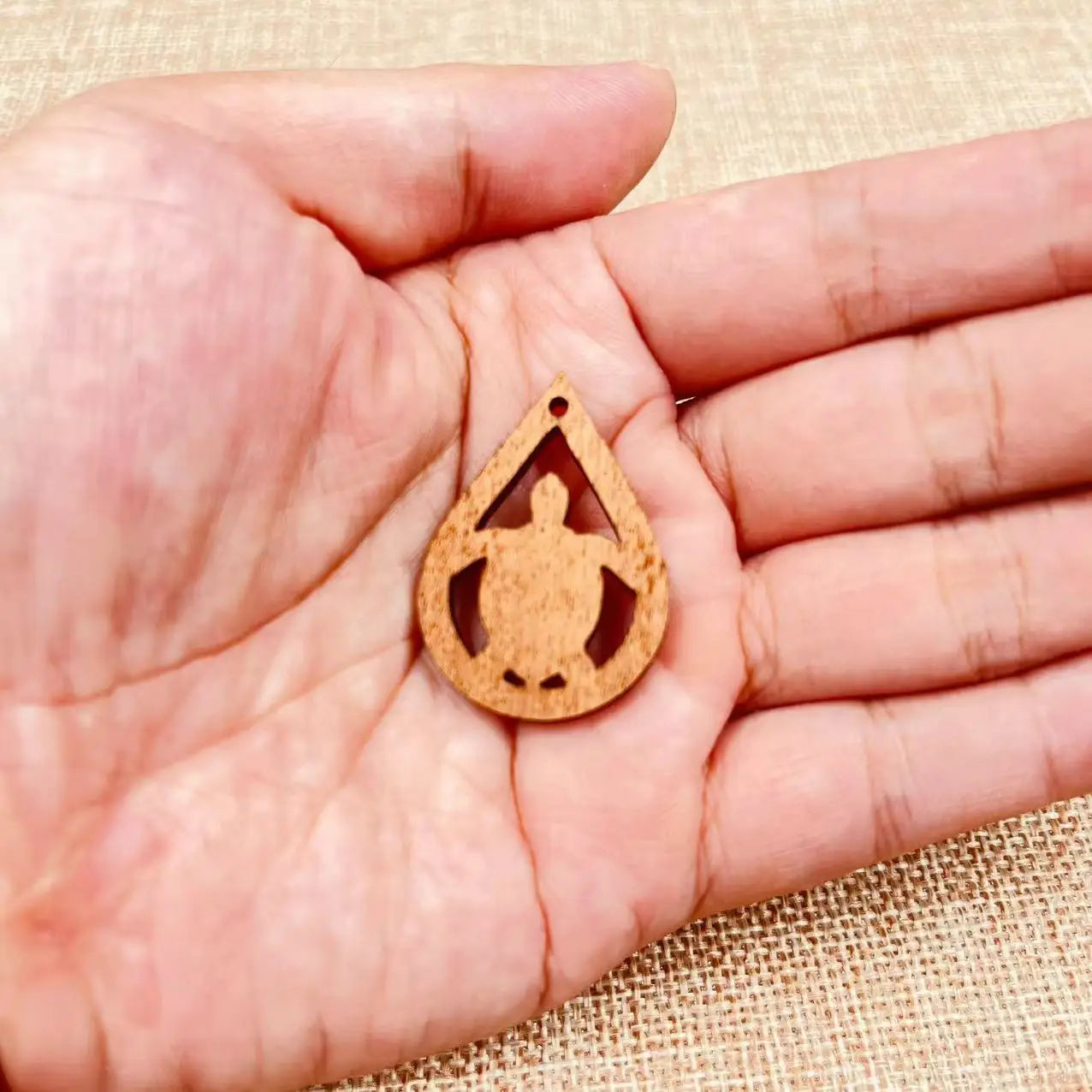 6pcs Unfinished Wooden Ocean Beach Sea Turtle Tortoise Charms Earring Pendants For Jewelry Making DIY Handmade Crafte