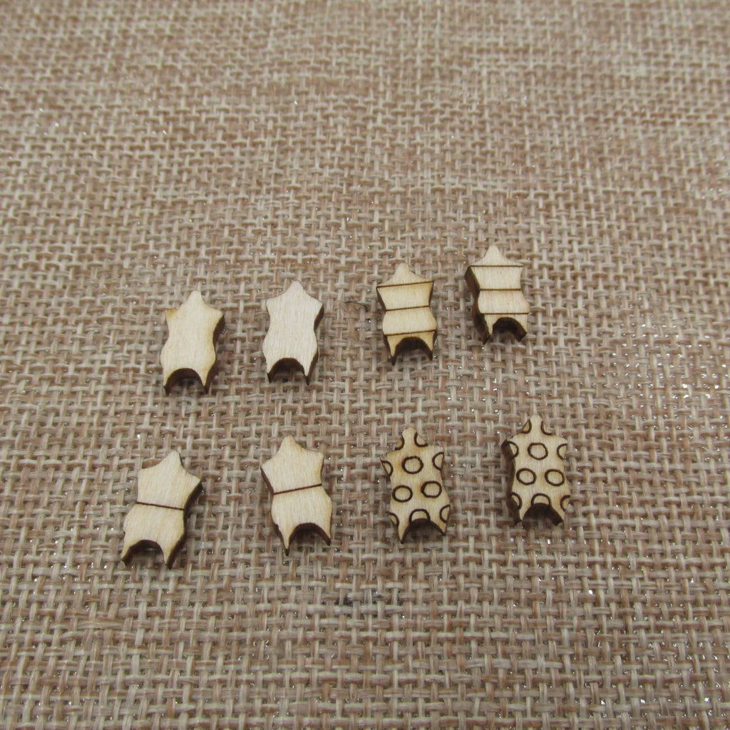 5 Pair Unfinished Blank Wood Swimsuit Cabochon Post Ladies Earrings Stud Jewerly Findings For Paintable Craft  DIY Supplies