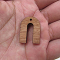6 Pcs Unfinished Blank Wooden Arc Rainbow Shape Cutout Wood Connector For Necklace Earring Pendant  DIY Making Jewelry