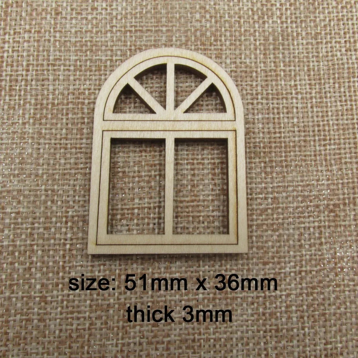 10pcs Unfinished Blank Wood Window Fairy Church Shape Wooden Fairy Windows Cutout Door House Accessories For DIY Craft
