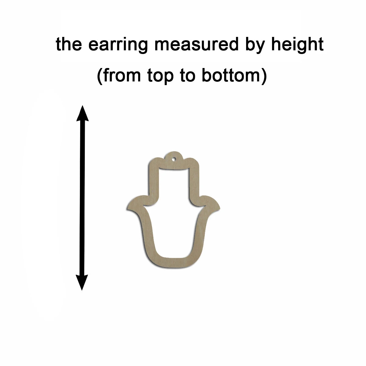 10pcs Unfinished Wood Blank Hamsa Earring Hoop Shape Macrame Earrings Pendant Charms For DIY Jewelry Making