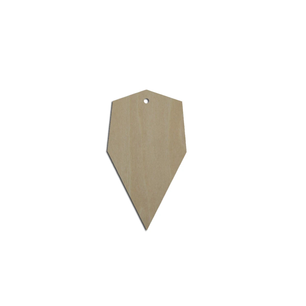 10pcs Unfinished Blank Wood Geometric Triangle Tie Ice Cream Cutout Shape Earring Pendant Jewelry Charm Finding