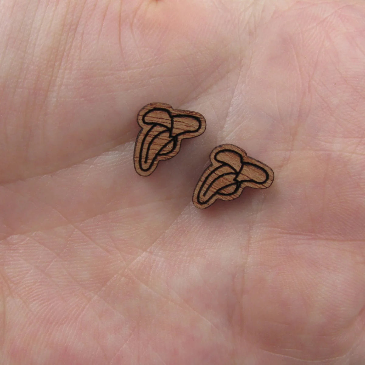 5 Pair Unfinished Blank Foods Wooden Coco Banana Coconut Cherry Cabochon Wood Shape Cutouts For DIY Craft Earring Stud