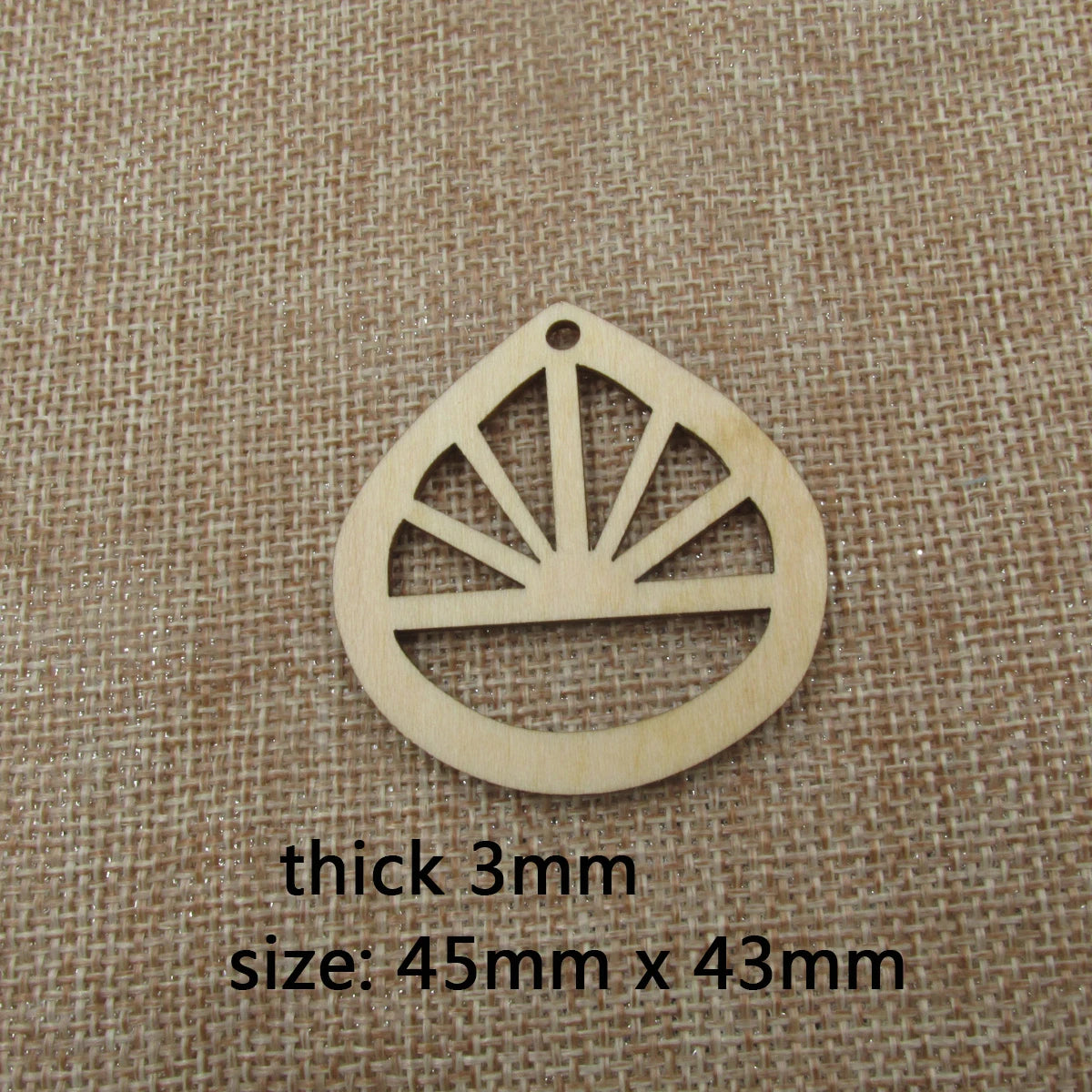10pcs Unfinished Wood Teardrop Macrames Double Point Diamond Shape Cutout Wooden Macrame For DIY Earrings Findings Jewelry