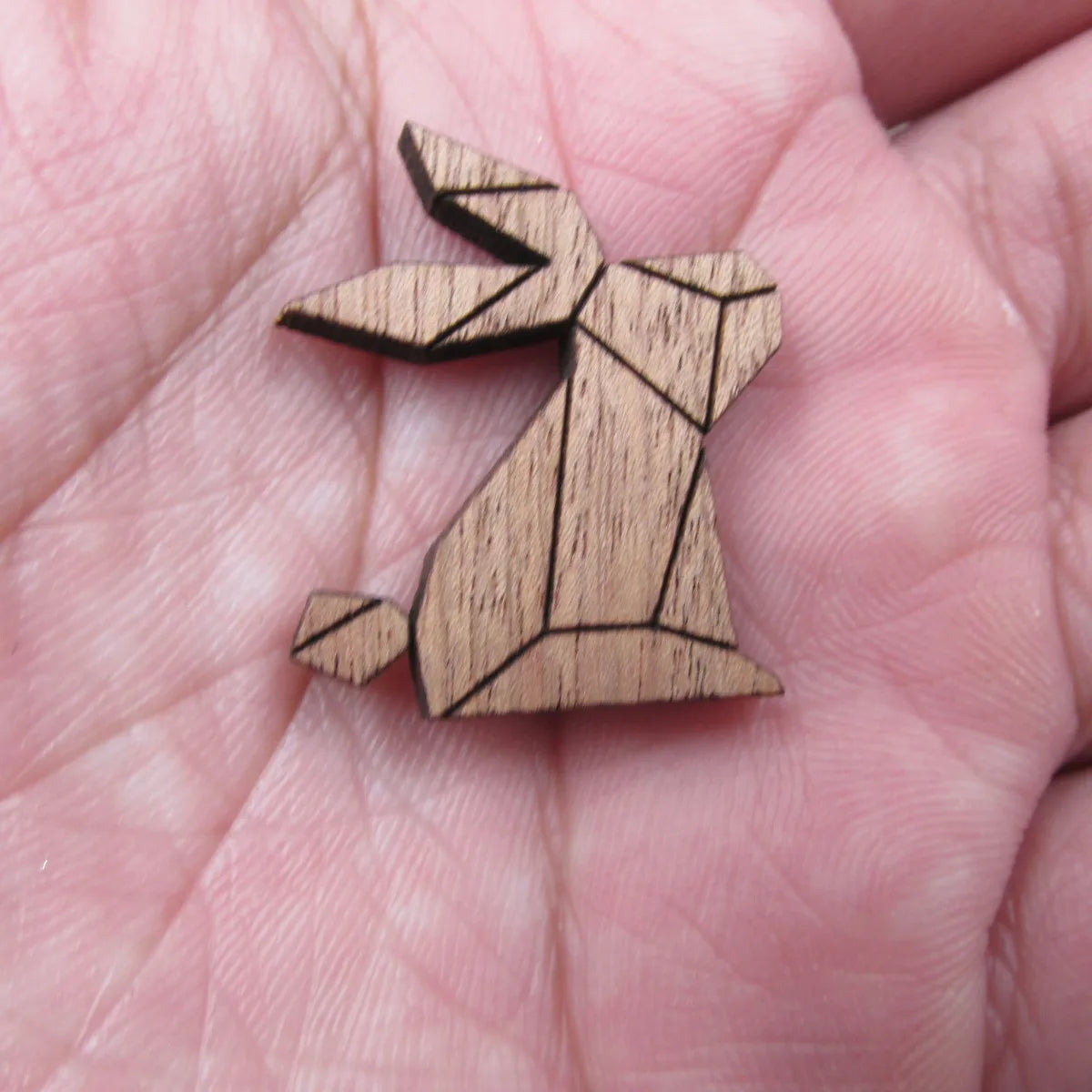 Laser Cut Unfinished Wood Rabbit  Charms Pendant Wood Bunny Perfect For Earring Brooch Neckace -  Jewerly supplier