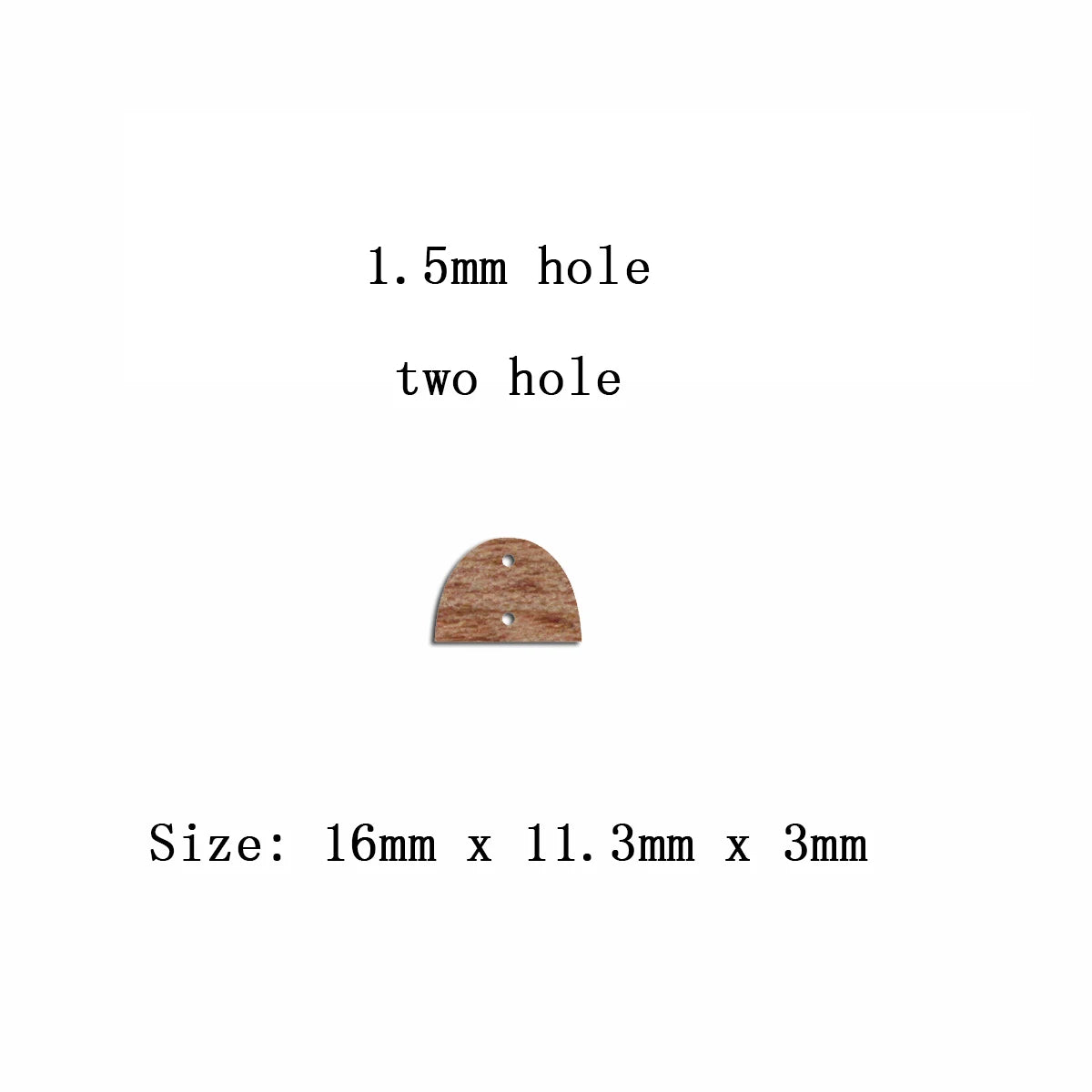 6pcs Unfinished Blank Wooden Half Oval Earring Charms Connector Pendant for Jewelry Making