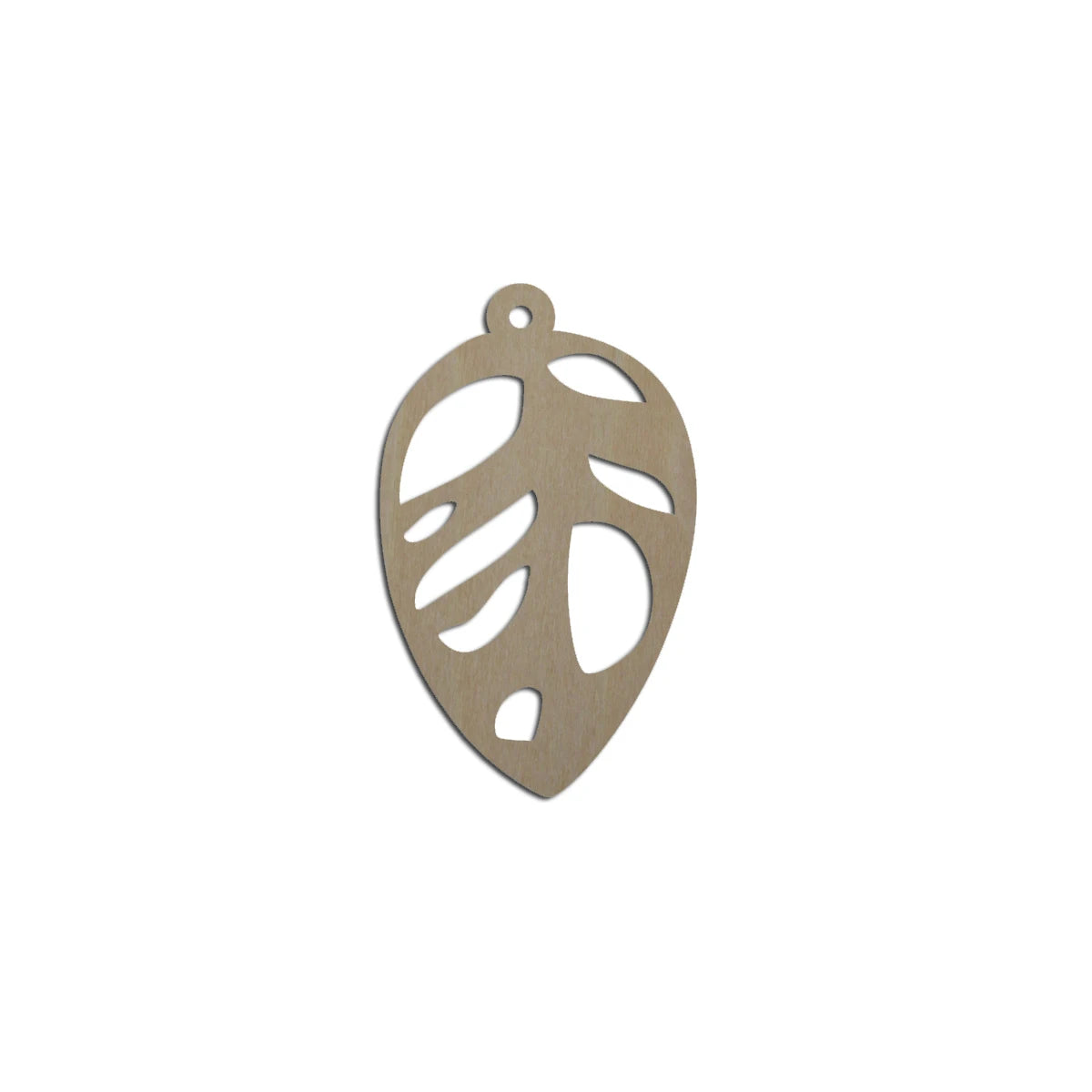 10pcs Laser Cut Unfinished Blank Wood Leaf Shape Earring Pendant Jewelry Leaves Charm Finding For DIY Making Project