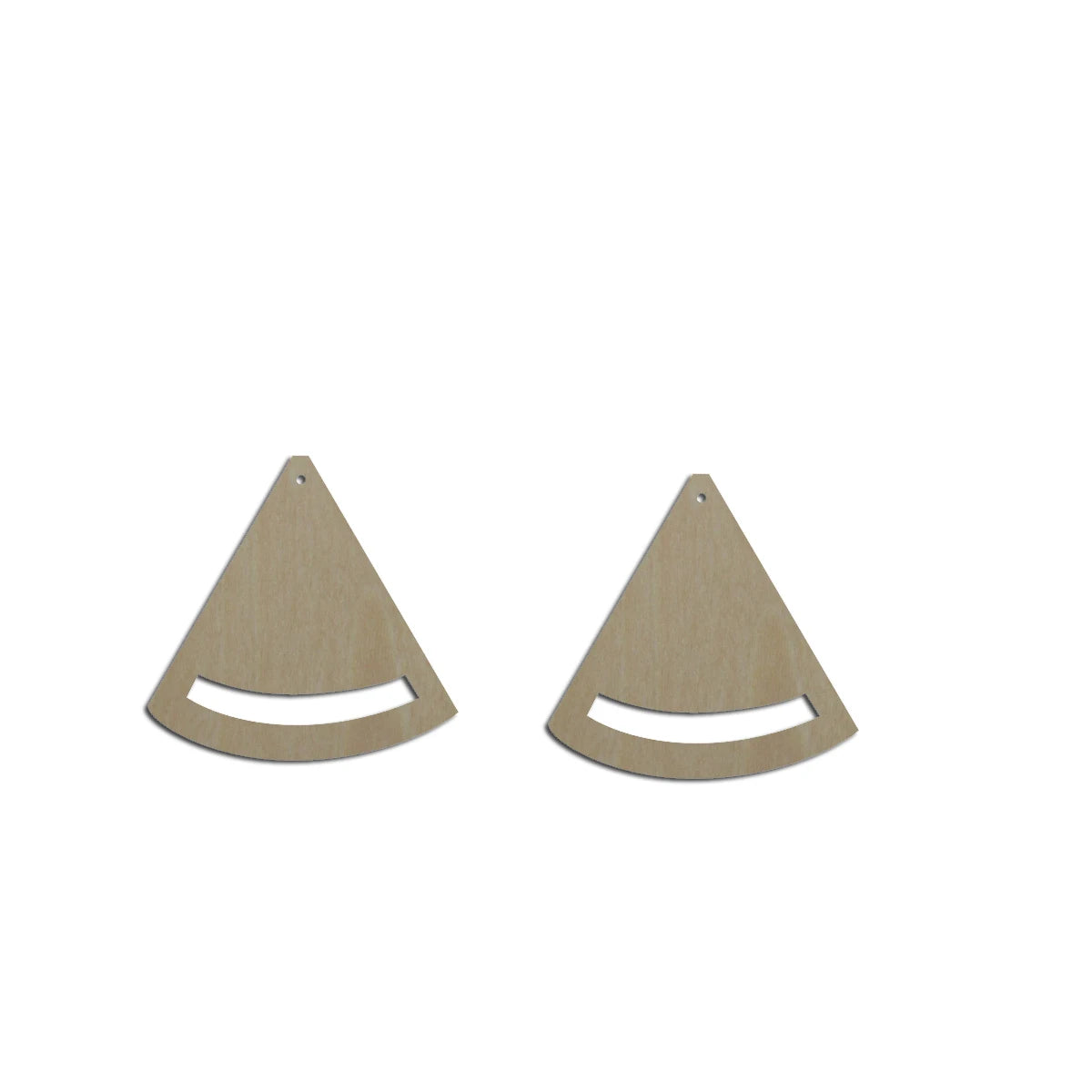 10pcs Unfinished Wood Blanks Geometric Triangle Fan Cutout Shape Macrame Earring Part Findings Wholesale For DIY Jewelry Making