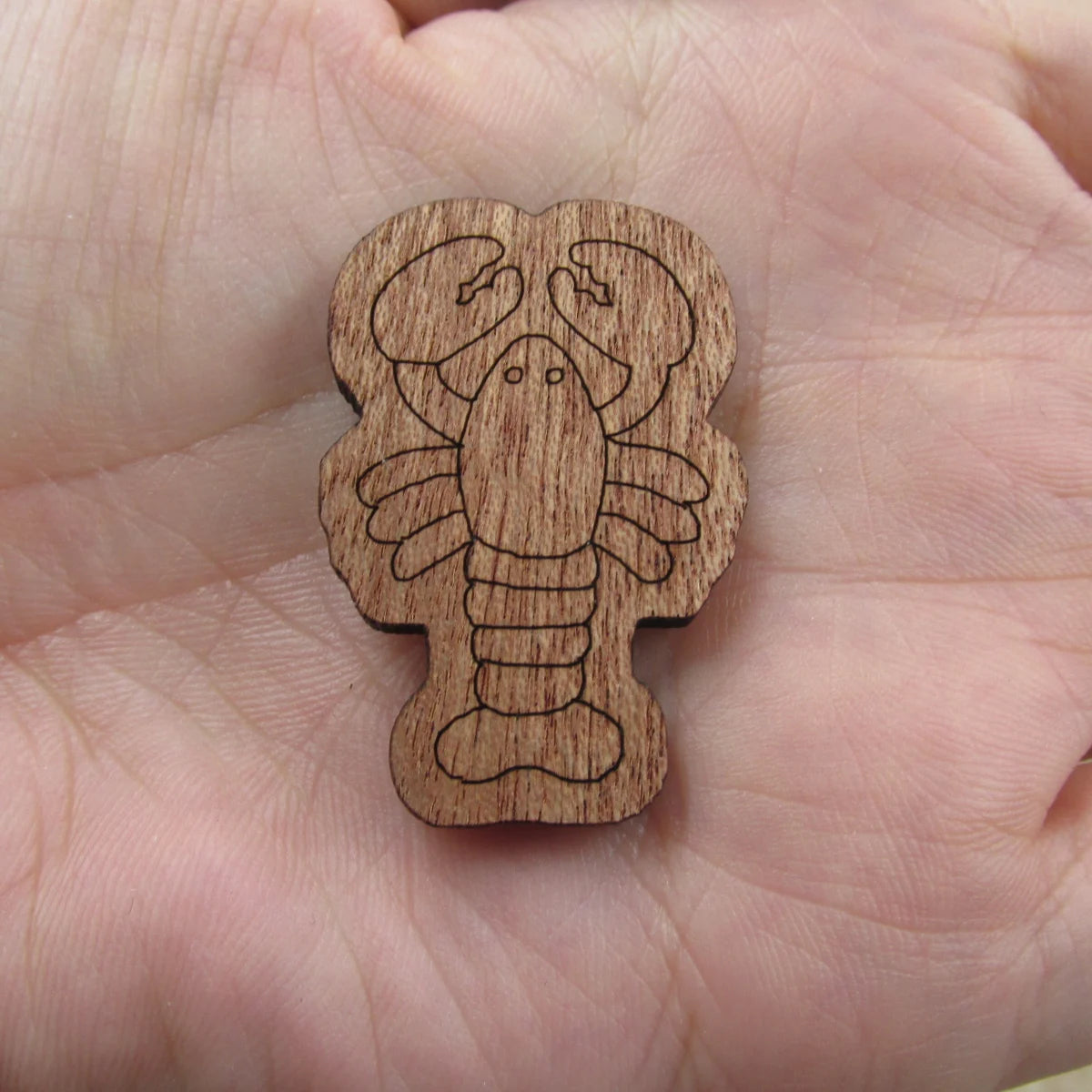 3 Pair Unfinished Under The Sea Ocean Animal Wooden Lobster Shape Cutout For Brooches Pin Magnet Pendant Charms Diy Making