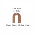 6pcs Unfinished 18mm x 13.8mm Blank Wooden U Semi Circle Post Stud Earring Connector Pendant for Jewelry Making