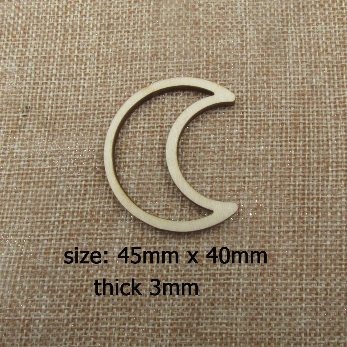 10pcs Unfinished Wood Crescent Moon Jewelry Findings Moon Earring Hoops  for Macrame DIY Wood Earring Blanks