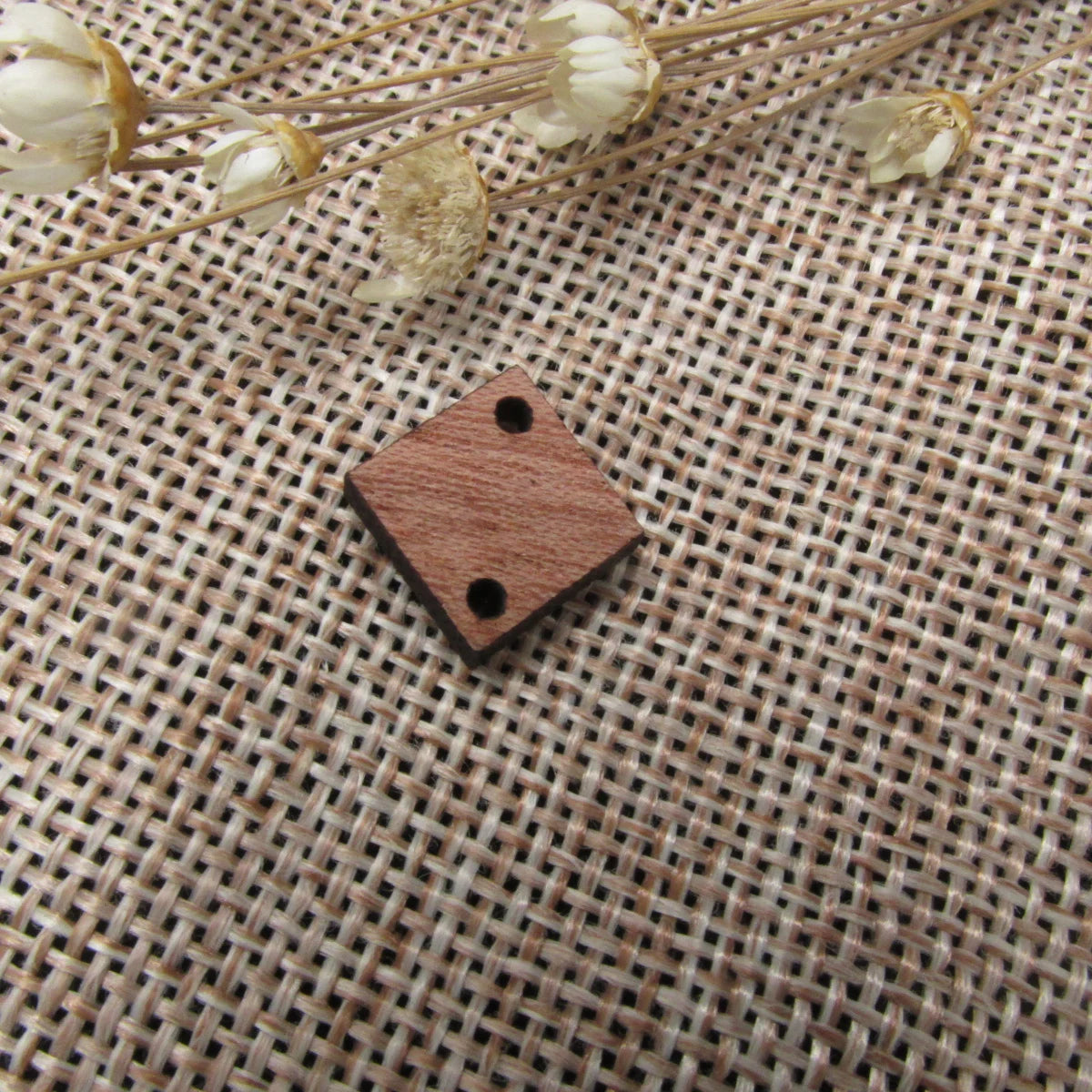 6pcs Unfinished Blank Wooden Diamonds Shape Connector Wood Cutout For Necklace Earring Pendant DIY Making Jewelry