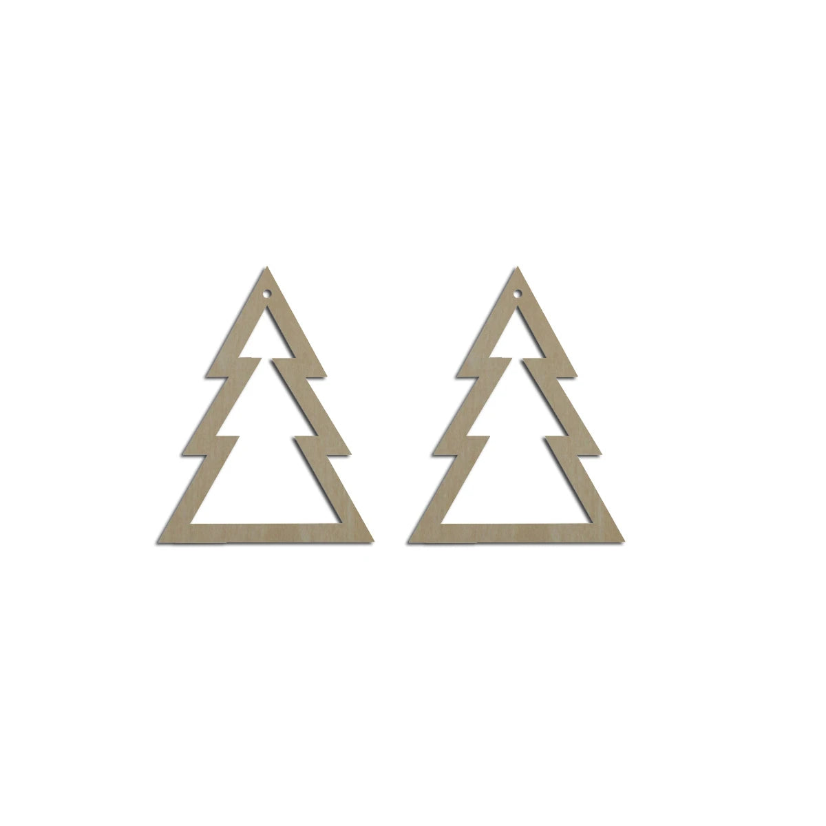 10pcs Unfinished Wood Blanks Triangle Christmas Tree Shape Macrame Earring Part Findings Wholesale For DIY Jewelry Making