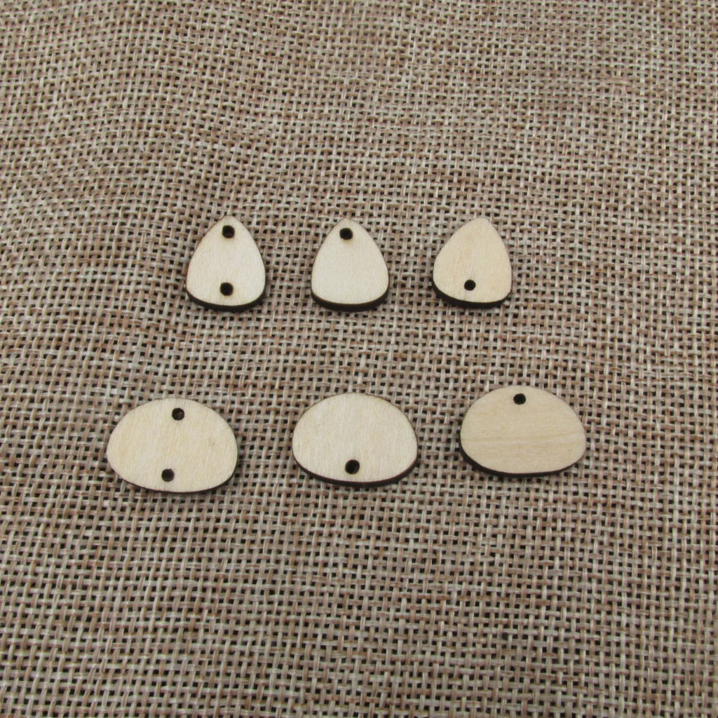 10 Pcs Unfinished Blank Wooden Raindrop Stone Shape Cutout Plywood Connector Jewelry Finding Supplies For Earrings