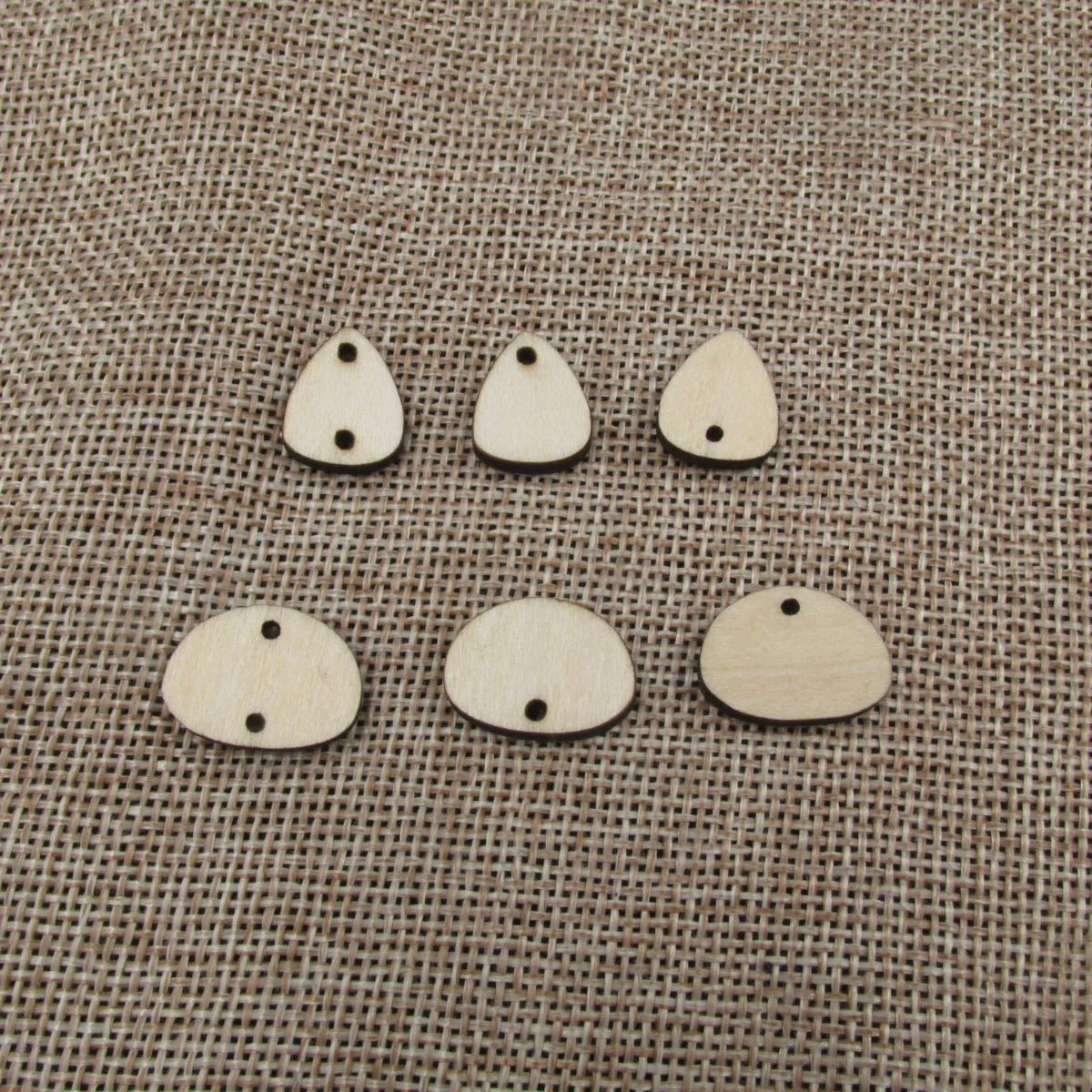 10 Pcs Unfinished Blank Wooden Raindrop Stone Shape Cutout Plywood Connector Jewelry Finding Supplies For Earrings