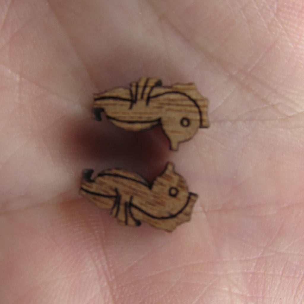 5 Pair Unfinished Blank Under The Sea Animal Wood Horse  Wooden Cutout Shapes For DIY Stud Earrings Supplies