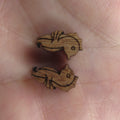 5 Pair Unfinished Blank Under The Sea Animal Wood Horse  Wooden Cutout Shapes For DIY Stud Earrings Supplies