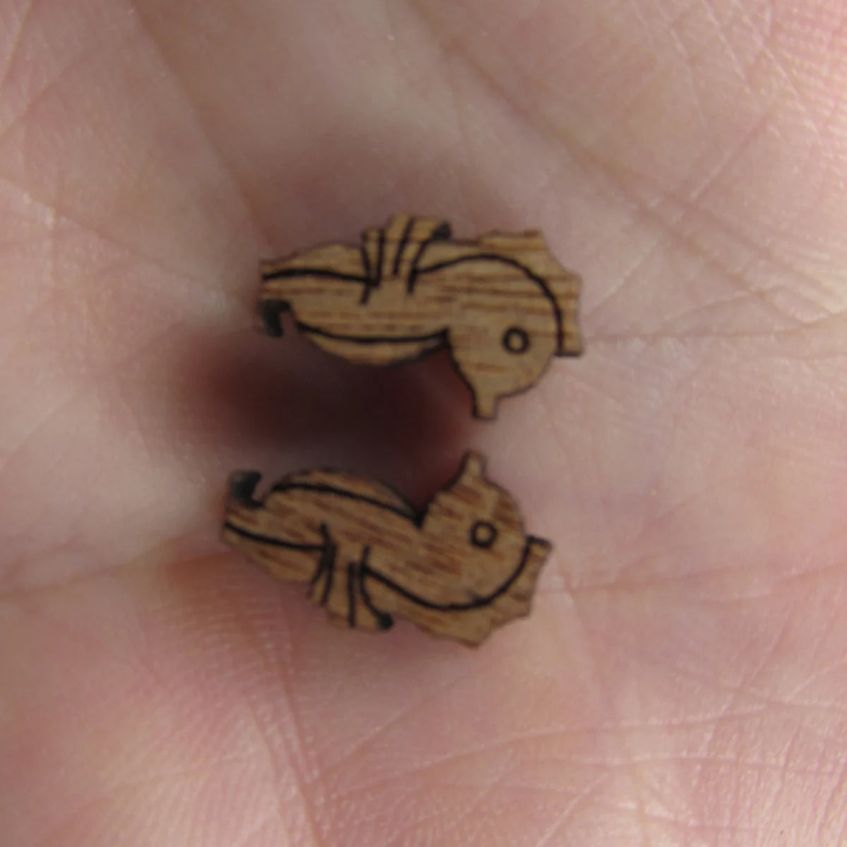 5 Pair Unfinished Blank Under The Sea Animal Wood Horse  Wooden Cutout Shapes For DIY Stud Earrings Supplies