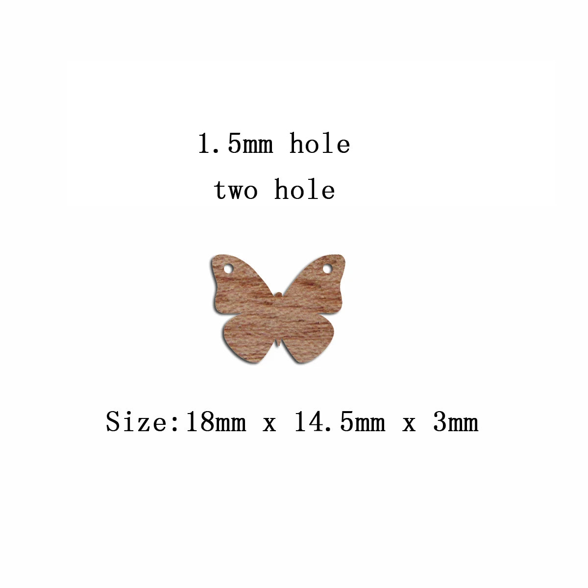 6pcs Unfinished Blank Wooden Butterfly Charm Connector Pendant for Women Female Jewelry Making DIY Crafting