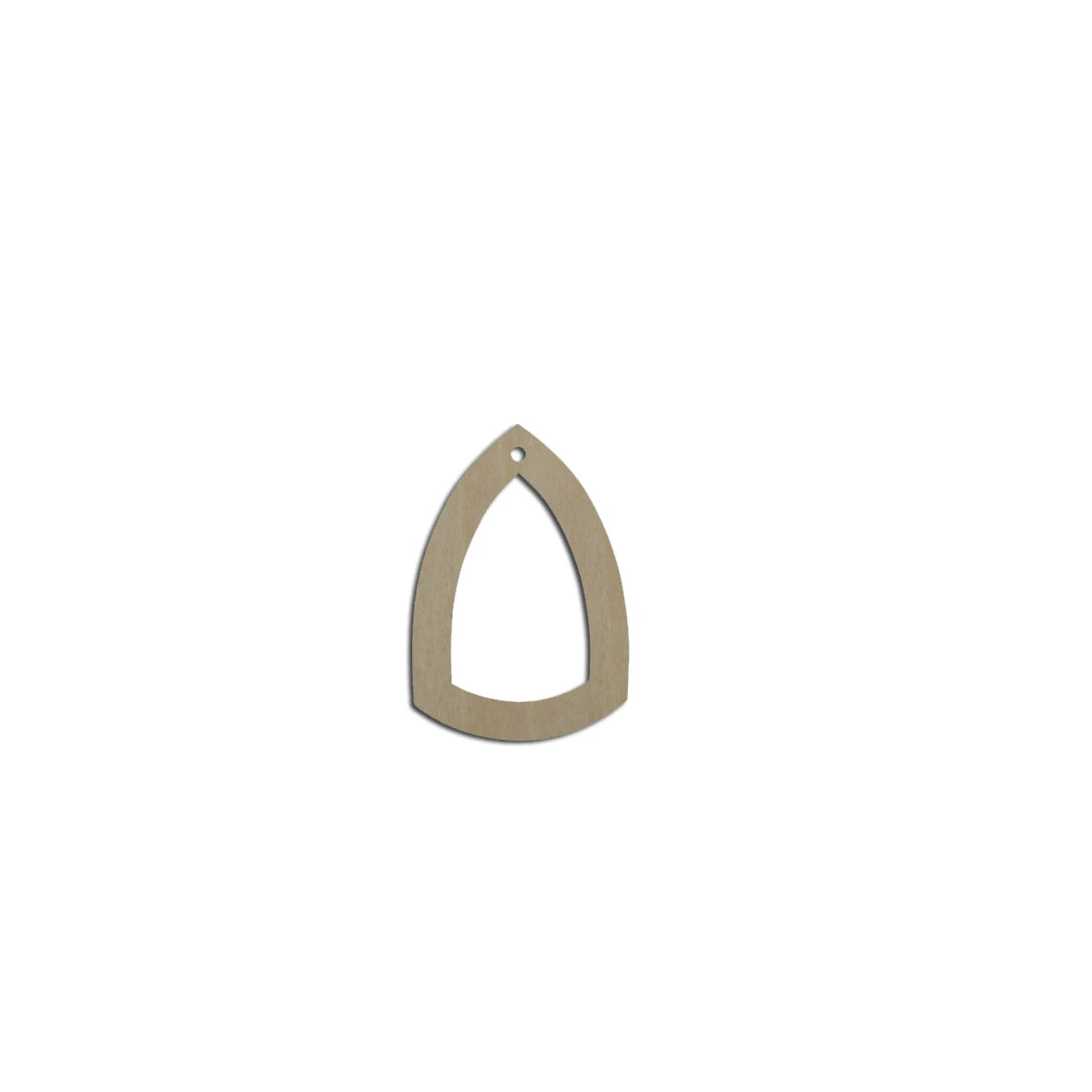 10pcs Unfinished Blank Wood Geometric Triangle Teardrop Cutout Shape Earring Pendant Jewelry Charm Finding