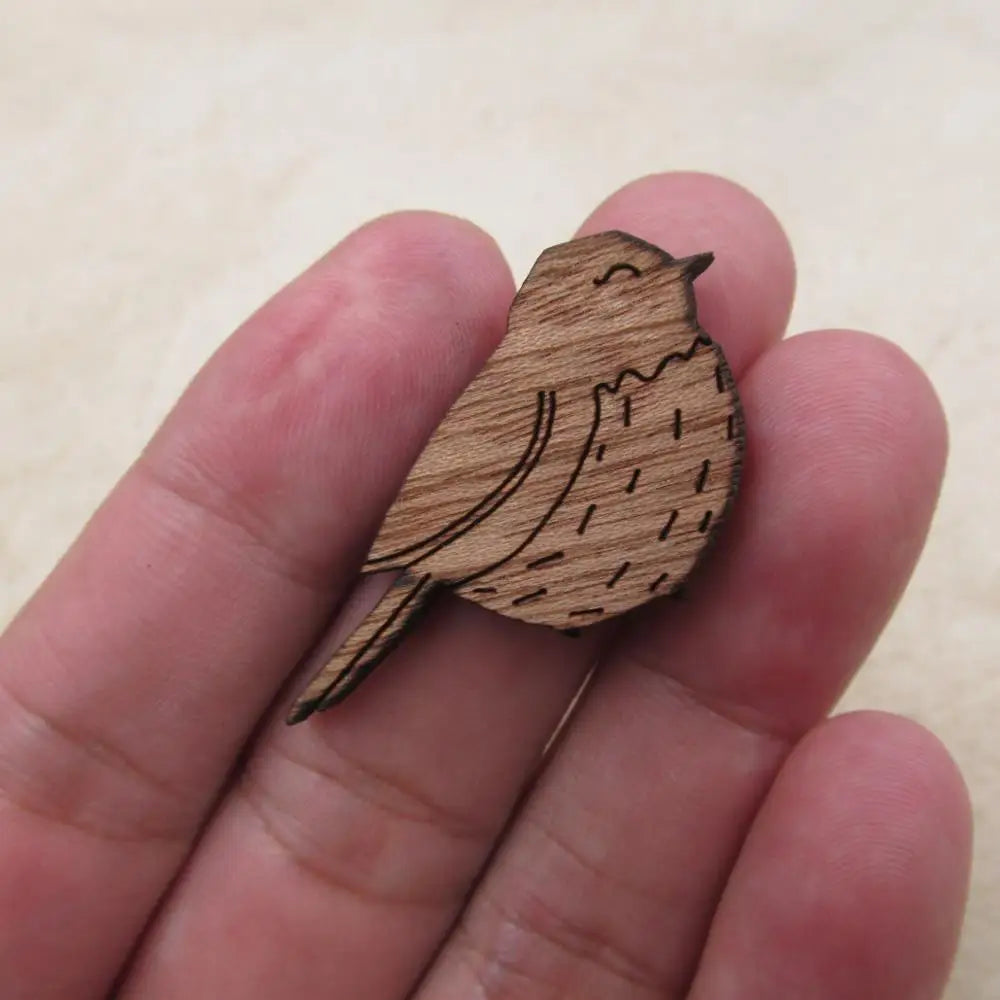 6pcs Laser Engraved Wooden Bird Pendant Unfinished Solid Wood Accessory Jewerly Finding Making For Diy Project